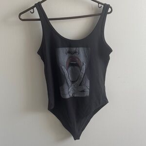 Black Graphic Kids One Piece